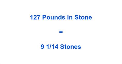 127lbs in stone